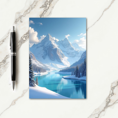 Snowy Peak Christmas Card