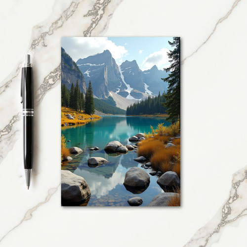 Snowy Peaks Fathers Day Card