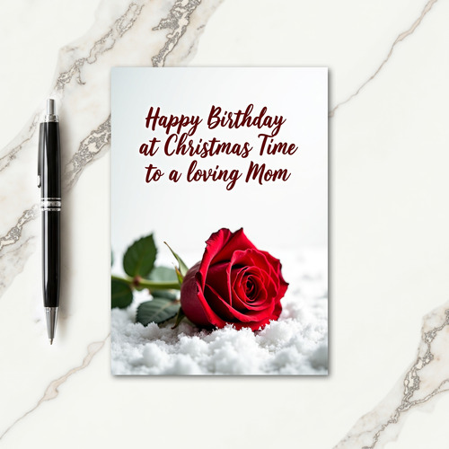 Snowy Petal Christmas Card