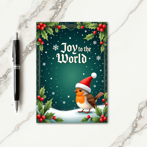 Snowy Robin Christmas Card