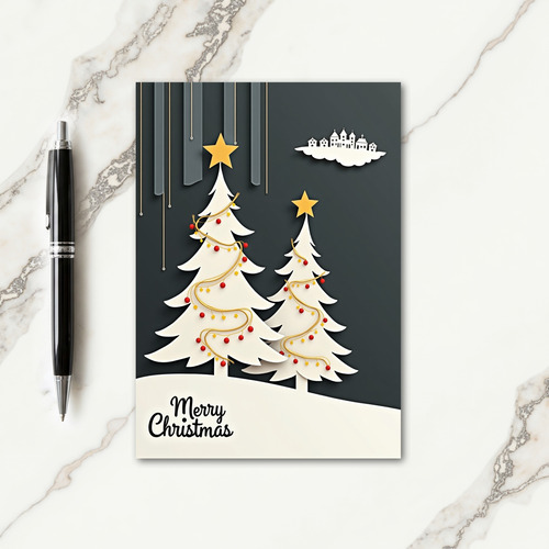 Snowy Scene Christmas Card
