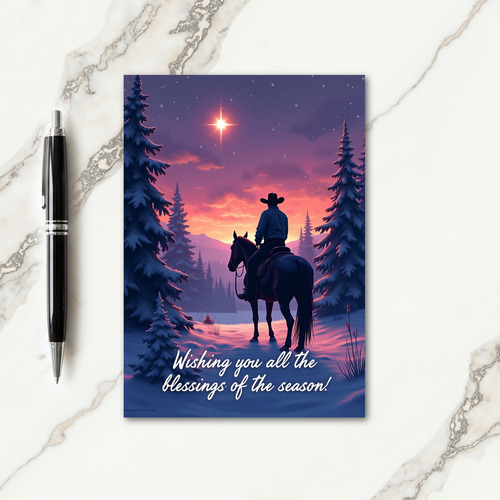 Snowy Star Christmas Card