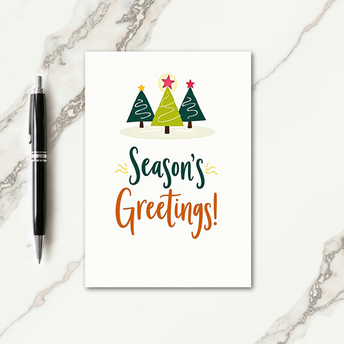 Snowy Trees Christmas Card