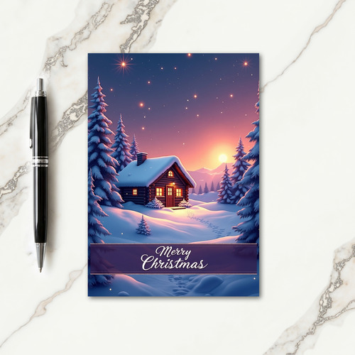 Snowy Twilight Christmas Card