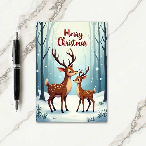 Snowy Woodland Friends Card