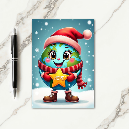 Snowy World Christmas Card