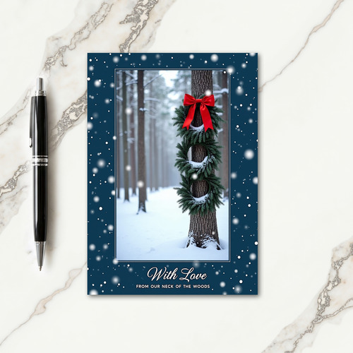 Snowy Wreath Tree Card