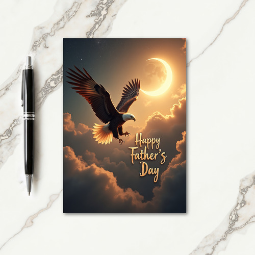 Soaring Fathers Day Moon Card