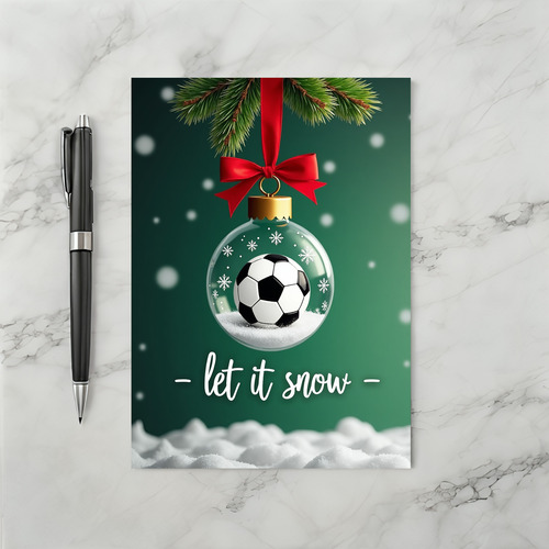 Soccer Christmas Snow Globe