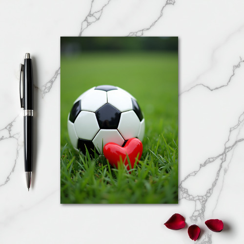 Soccer Heart Love Game Photo Card