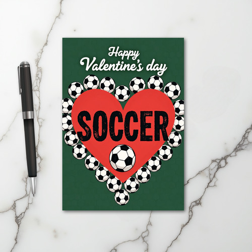 Soccer Love Valentine Card