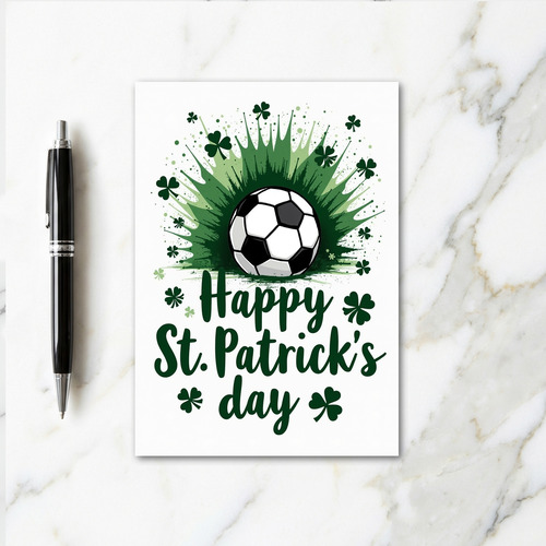 Soccer St Patricks Day Card