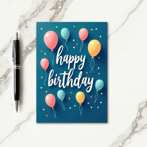 Soft Balloon Birthday Card