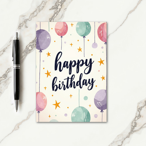 Soft Celebration Birthday Card