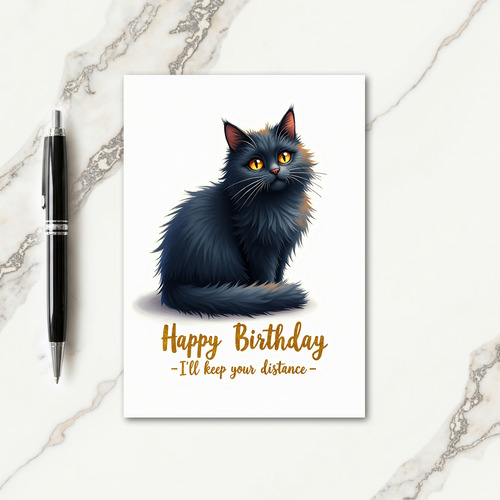 Soft Feline Birthday Card