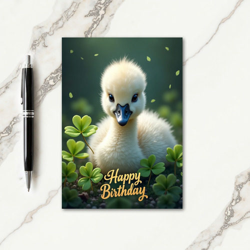 Soft Fledgling Birthday Card