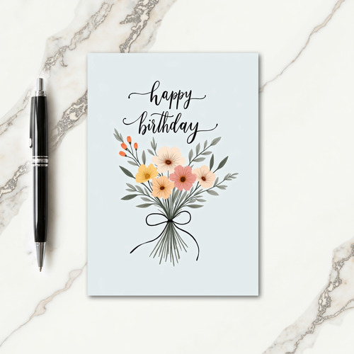Soft Floral Birthday Card