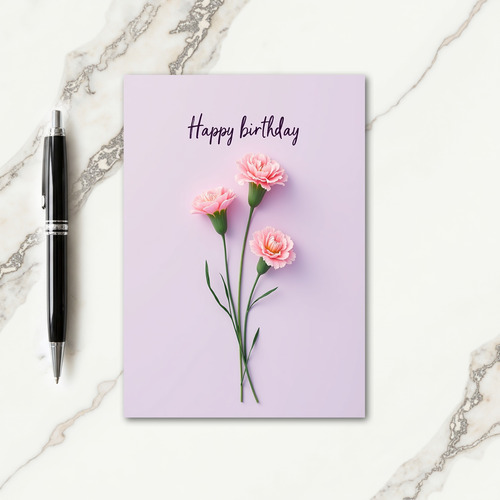 Soft Lavender Birthday Card