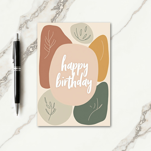 Soft Peach Birthday Card