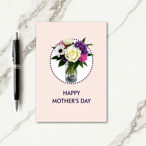 Soft Peach Floral Card