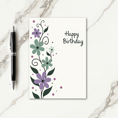 Soft Petals Birthday Card