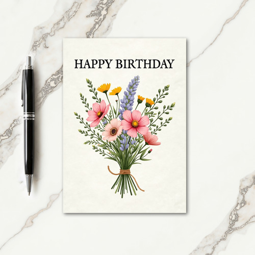Soft Pink Birthday Card