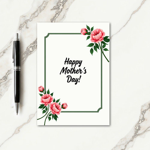 Soft Pink Blossom Mother Card