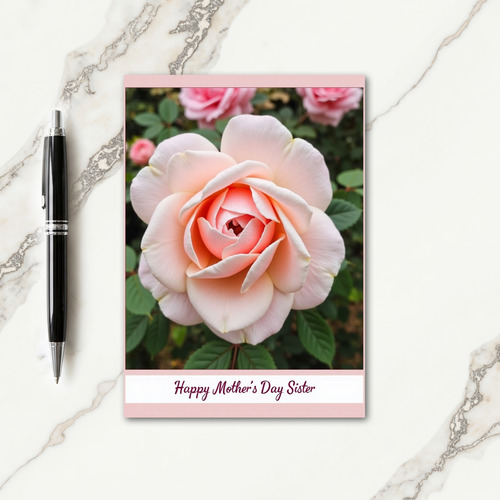 Soft Pink Floral Mothers Day Card