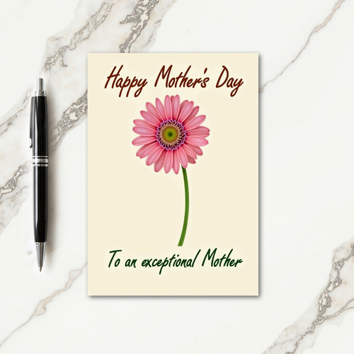 Soft Pink Flower Card