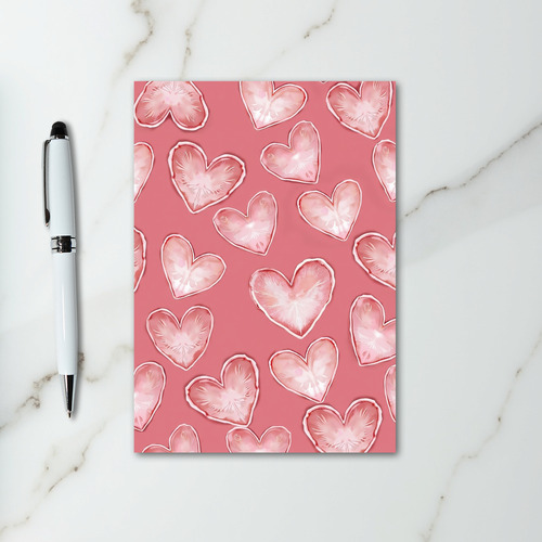 Soft Pink Hearts Love Card