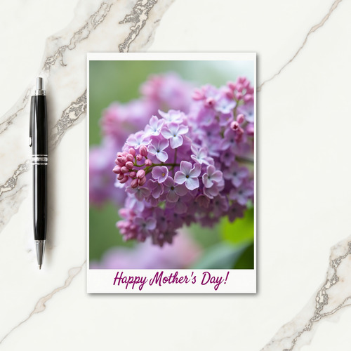 Soft Purple Flower Mothers Card