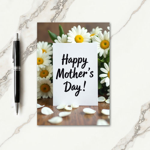 Soft White Mothers Day Card
