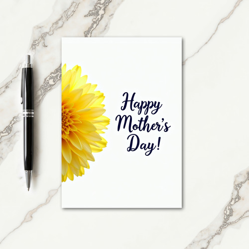Soft Yellow Floral Mothers Day Card