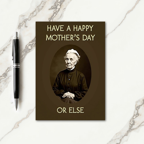 Solid Brown Mothers Day Card