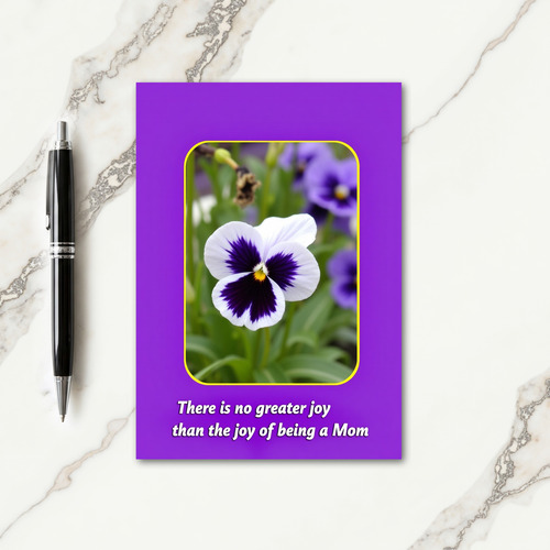 Solid Purple Flower Mom Card