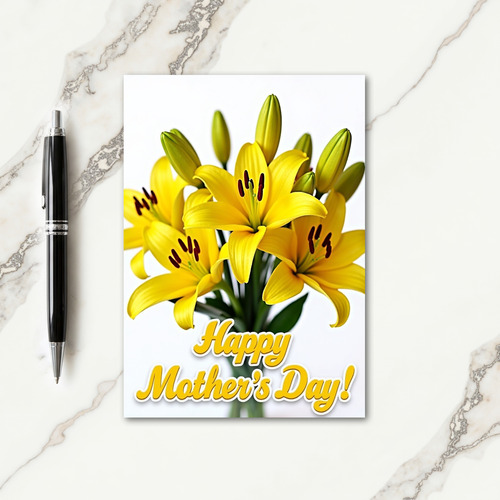 Solid Yellow Flowers Card
