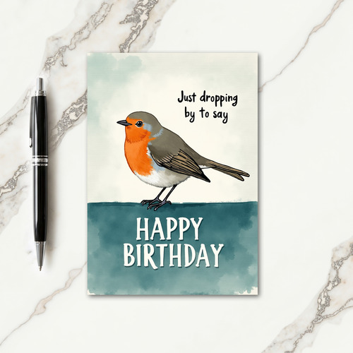 Songbird Birthday Art Card