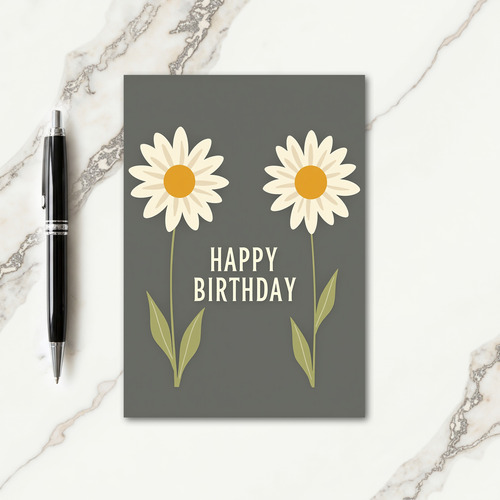 Sophisticated Floral Birthday Card