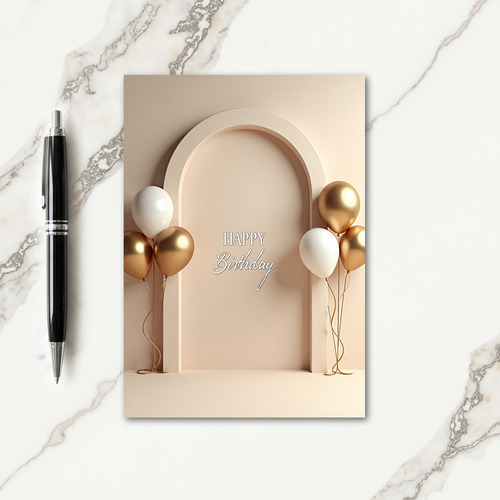 Sophisticated Gold Birthday Card
