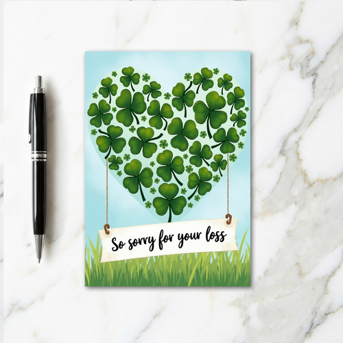 Sorry For Your Loss Heart Card