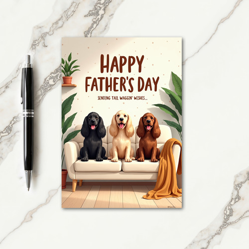 Spaniel Sweet Fathers Day Card