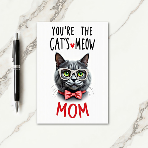 Sparkle Cat Mom Card