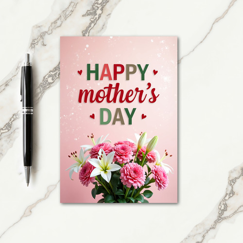 Sparkle Pink Mother Day Card