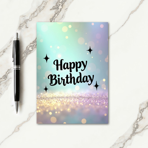 Sparkling Birthday Glitter Card