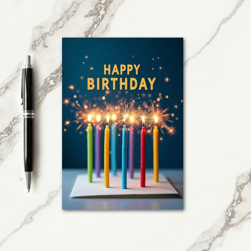 Sparkling Birthday Lights Card