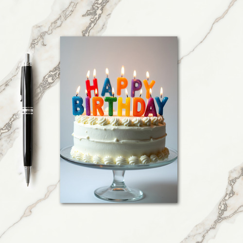 Sparkling Candle Birthday Card