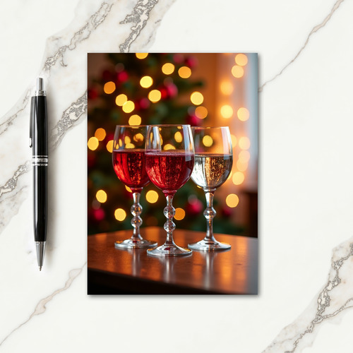 Sparkling Drinks Christmas Card