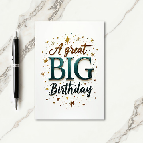 Sparkling Glitter Birthday Card