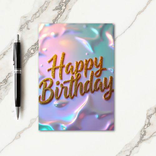 Sparkling Gold Birthday Card