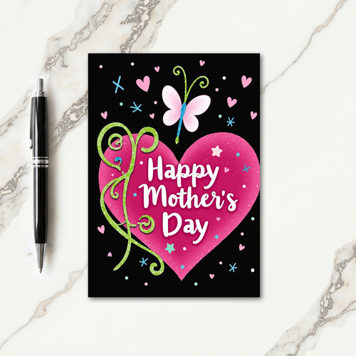 Sparkling Heart Mothers Day Card